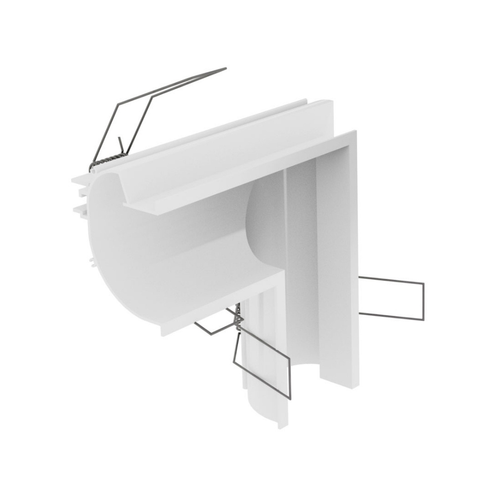 CONECTOR PERFIL EMBUTIR 10MM UNILATERAL BRANCO PAREDE/PAREDE - LUMINATTI