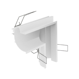 CONECTOR PERFIL EMBUTIR 10MM UNILATERAL BRANCO PAREDE/PAREDE - LUMINATTI