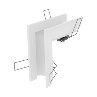 CONECTOR PERFIL EMBUTIR 10MM UNILATERAL BRANCO POSITIVO - LUMINATTI