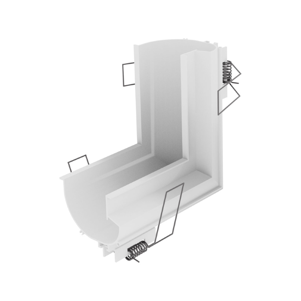 CONECTOR PERFIL EMBUTIR 10MM UNILATERAL BRANCO TETO/PAREDE - LUMINATTI