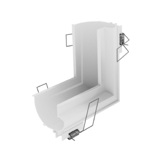 CONECTOR PERFIL EMBUTIR 10MM UNILATERAL BRANCO TETO/PAREDE - LUMINATTI