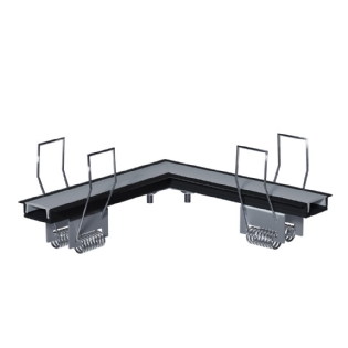 CONECTOR PERFIL EMBUTIR 12MM NANO PRETO DIFUSOR BRANCO PAREDE/PAREDE - LUMINATTI