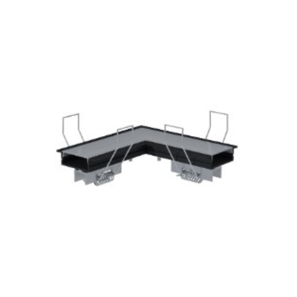 CONECTOR PERFIL EMBUTIR 25MM NANO PRETO DIFUSOR BRANCO PAREDE/PAREDE - LUMINATTI