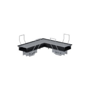 CONECTOR PERFIL EMBUTIR 25MM NANO PRETO DIFUSOR BRANCO PAREDE/PAREDE - LUMINATTI