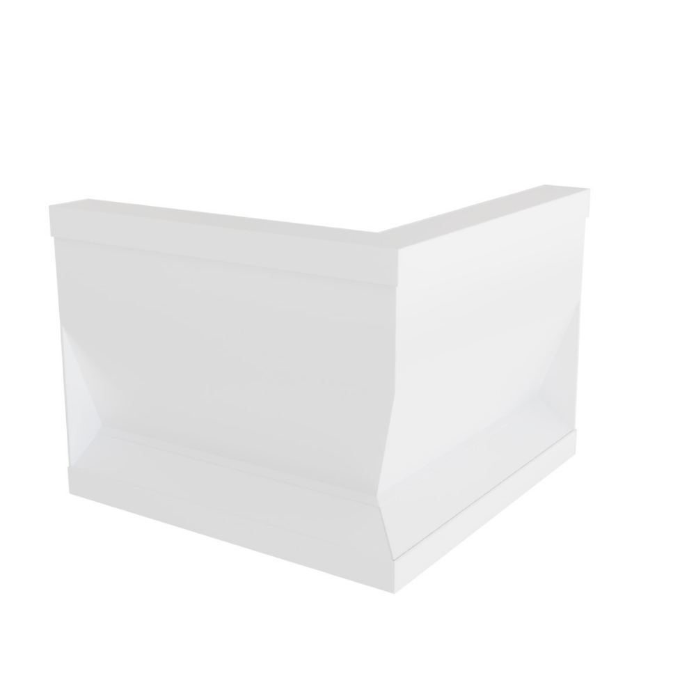 CONECTOR PERFIL SOBREPOR 17,7MM RODAPE BRANCO POSITIVO - LUMINATTI