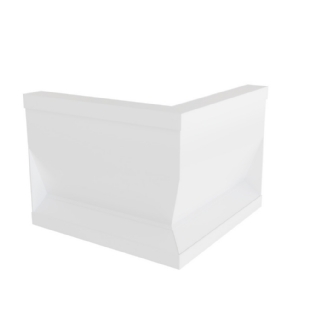 CONECTOR PERFIL SOBREPOR 17,7MM RODAPE BRANCO POSITIVO - LUMINATTI