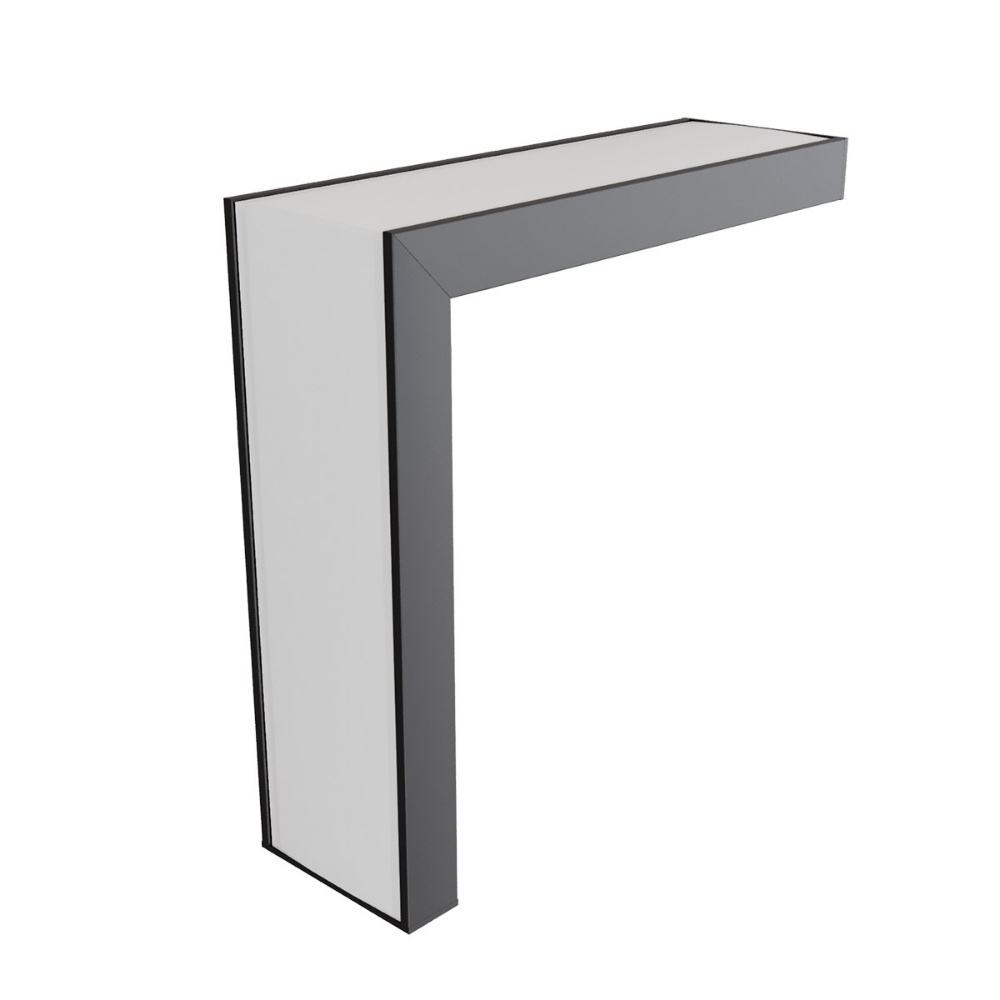 CONECTOR PERFIL SOBREPOR 30MM NANO PRETO DIFUSOR BRANCO POSITIVO - LUMINATTI