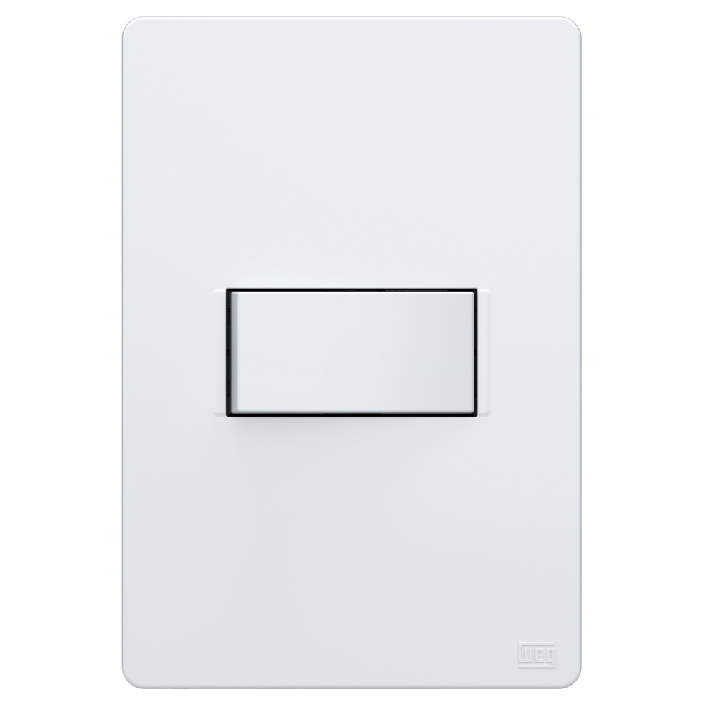 CONJUNTO 4X2 1 INTERRUPTOR PARALELO HORIZONTAL 10A BRANCO ESATTA - WEG