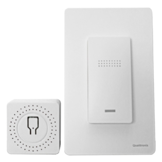 CONJUNTO 4X2 1 INTERRUPTOR PARALELO PORTATIL SEM FIO SEM BATERIA - QUALITRONIX