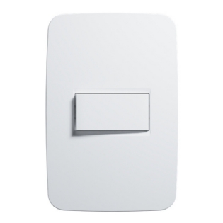 CONJUNTO 4X2 1 INTERRUPTOR SIMPLES HORIZONTAL 16A 250V BRANCO ORIGEN - ABB