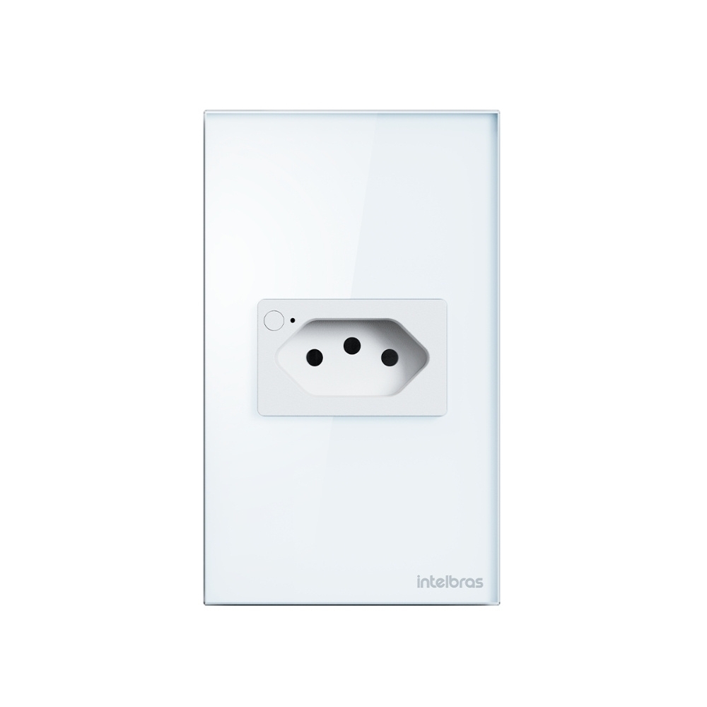 CONJUNTO 4X2 1 TOMADA 2P+T 10A BRANCO WIFI SMART - INTELBRAS