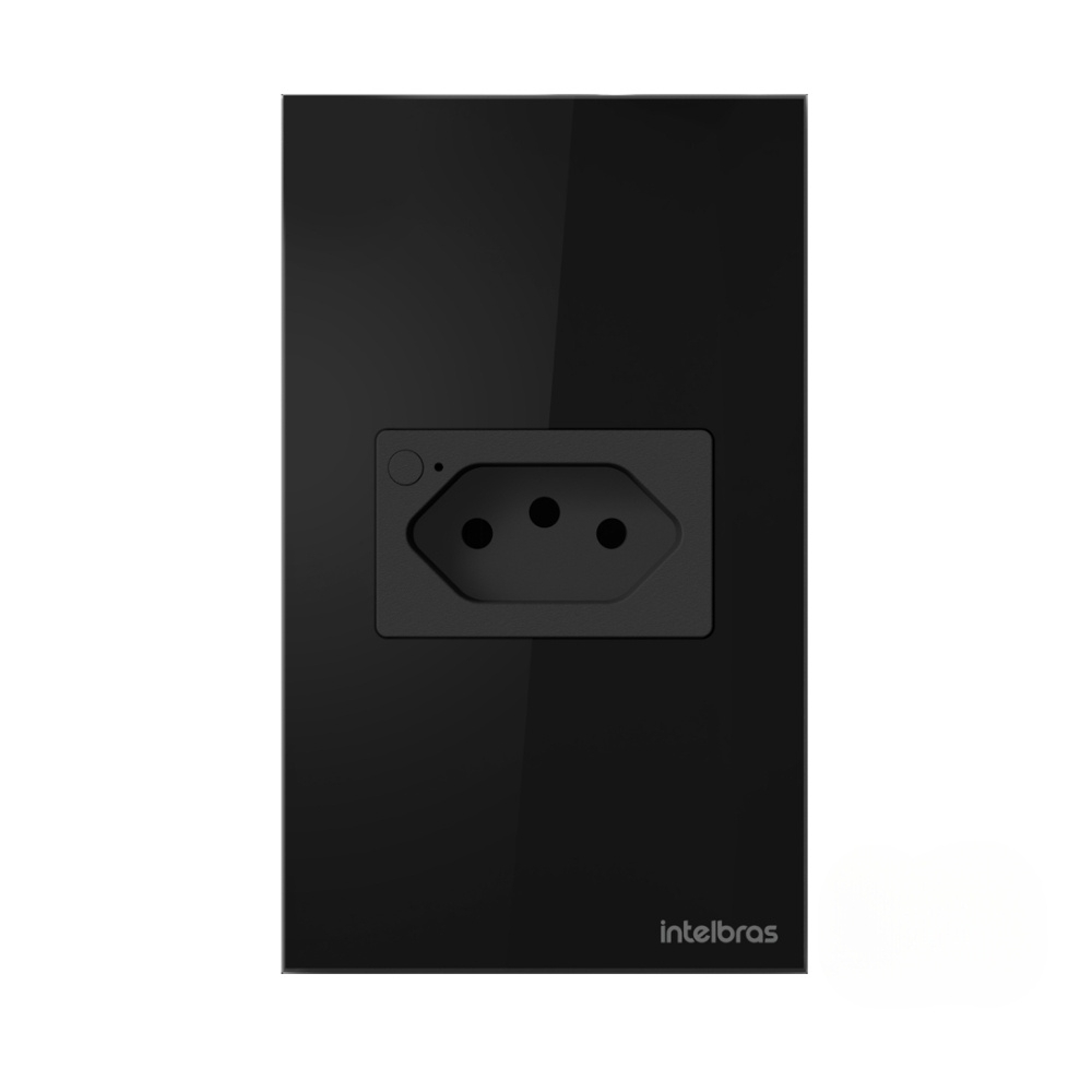 CONJUNTO 4X2 1 TOMADA 2P+T 10A PRETO WIFI SMART - INTELBRAS