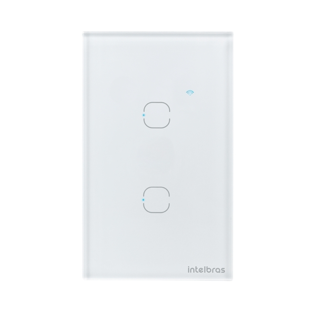 CONJUNTO 4X2 2 INTERRUPTOR TOUCH BRANCO WIFI SMART - INTELBRAS