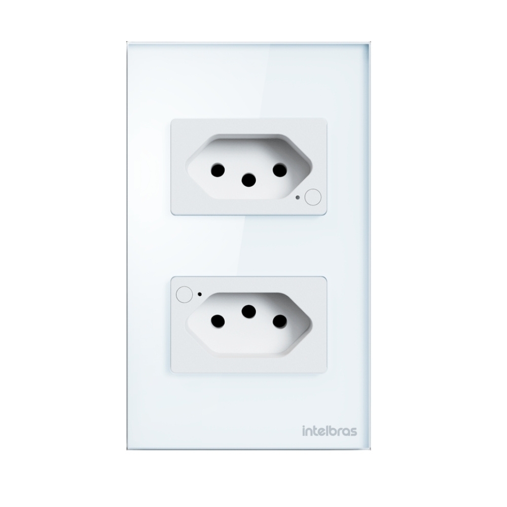 CONJUNTO 4X2 2 TOMADA 2P+T 10A BRANCO WIFI SMART - INTELBRAS