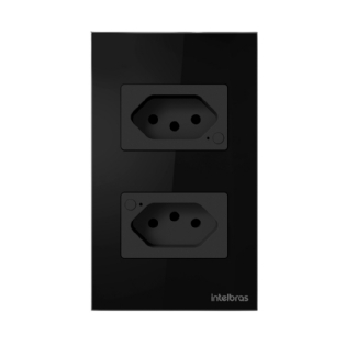 CONJUNTO 4X2 2 TOMADA 2P+T 10A PRETO WIFI SMART - INTELBRAS