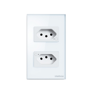 CONJUNTO 4X2 2 TOMADAS 2P+T 10A BRANCO WIFI SMART - INTELBRAS
