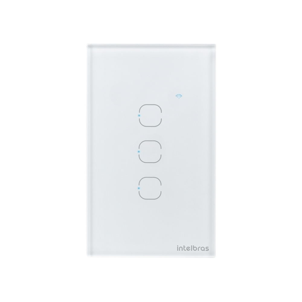 CONJUNTO 4X2 3 INTERRUPTOR TOUCH BRANCO WIFI SMART - INTELBRAS