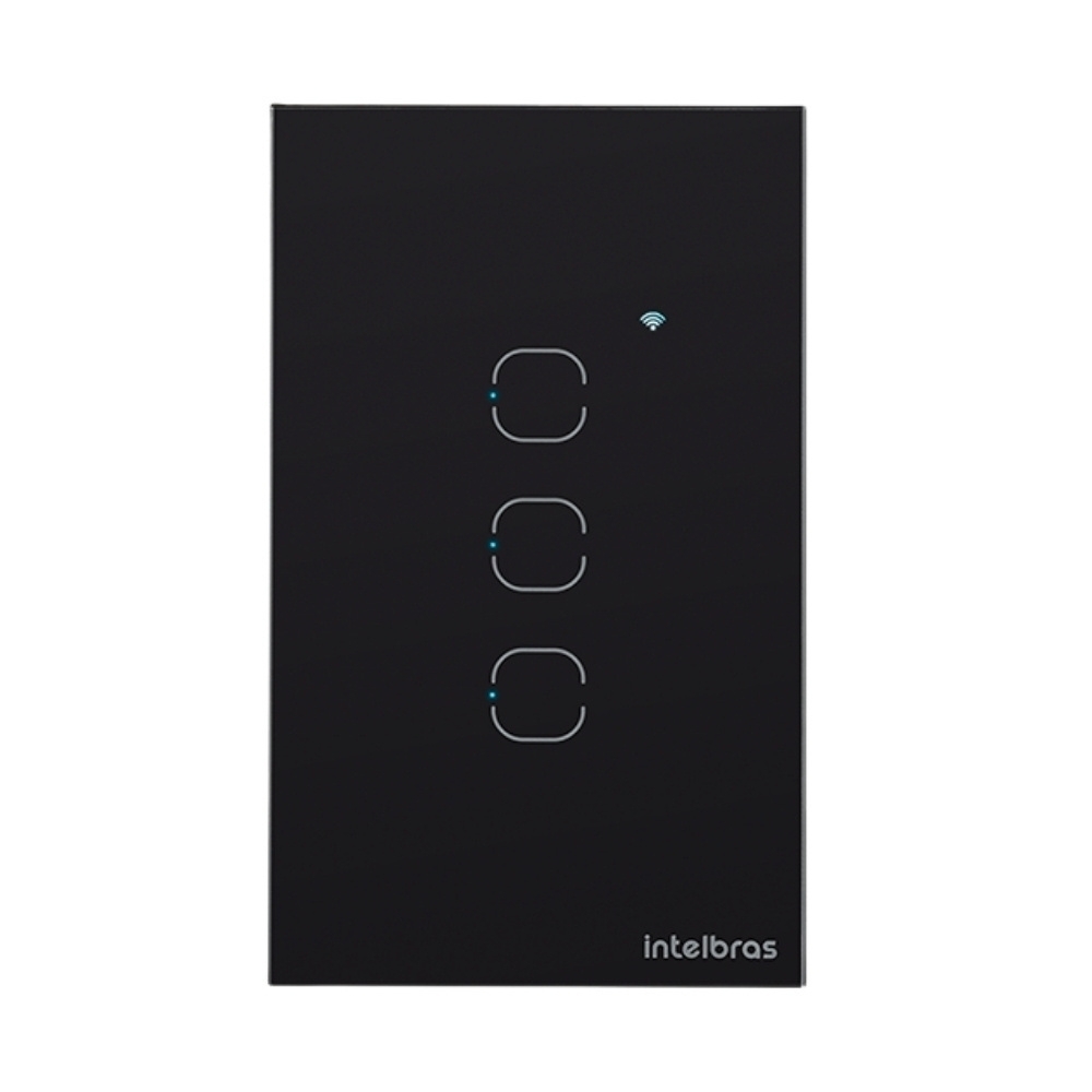 CONJUNTO 4X2 3 INTERRUPTOR TOUCH PRETO WIFI AMBIENTE CONECTADO - STECK