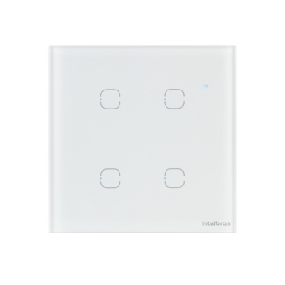 CONJUNTO 4X4 4 INTERRUPTOR TOUCH BRANCO WIFI SMART - INTELBRAS