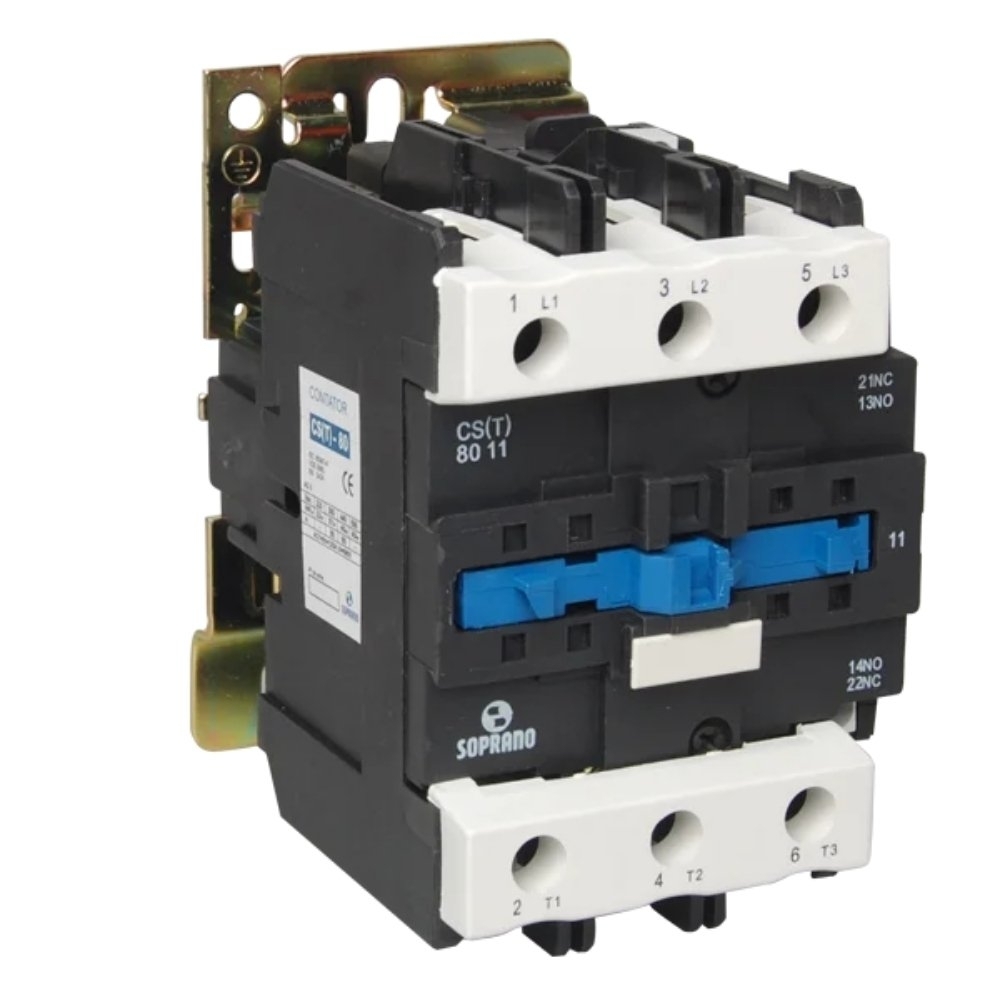 CONTATOR PRINCIPAL 3 POLOS 80A 1NA+1NF 220VCA - SOPRANO
