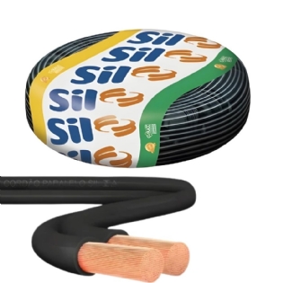 CORDAO PARALELO 1MM PRETO 300V ROLO COM 100 METROS - SIL