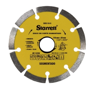 DISCO CORTE DIAMANTADO 110X20MM SEGMENTADO - STARRETT