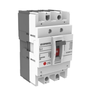 DISJUNTOR CAIXA MOLDADA 3P FIXO 100A DL100-X - SOPRANO