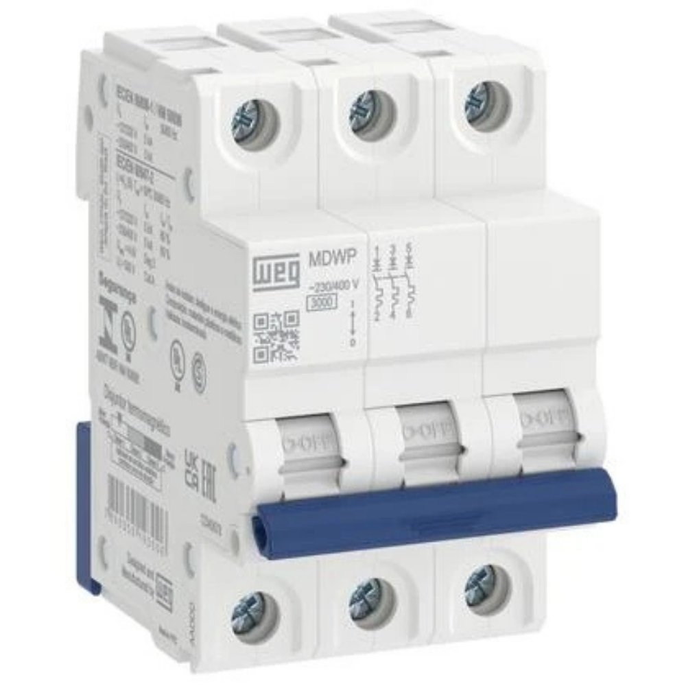 DISJUNTOR DIN 3 POLO 2A 3KA CURVA C - WEG