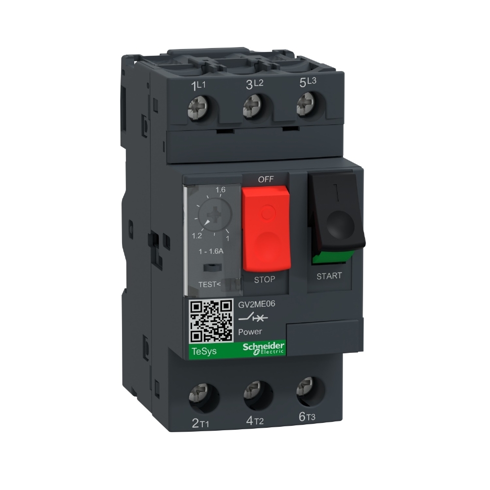DISJUNTOR TERMOMAGNETICO TESYS GV2 1-1,6 - SCHNEIDER