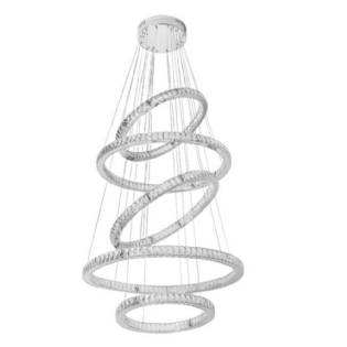 PENDENTE LED 5 ALIANCAS 3000K CROMO 5 METROS - DNA