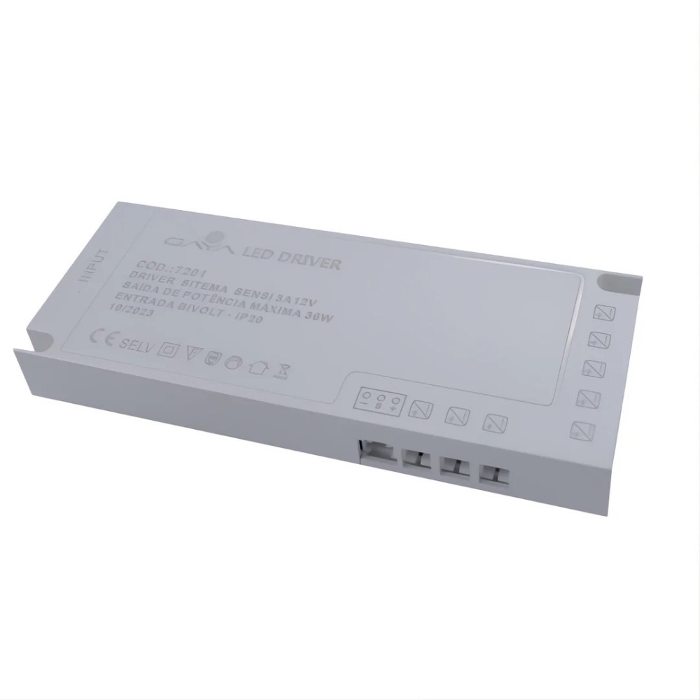 DRIVER SENSI BIVOLT 12V 100W BRANCO - GAYA