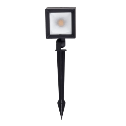 ESPETO LED CUBO 5W BIVOLT LUZ AMARELA 3000K 400LM DIRECIONAVEL IP65 PRETO - GAYA