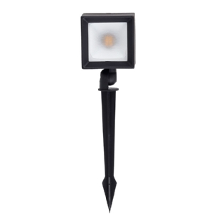 ESPETO LED CUBO 5W BIVOLT LUZ AMARELA 3000K 400LM DIRECIONAVEL IP65 PRETO - GAYA