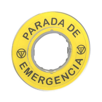 ETIQUETA AMARALO 60MM PARADA DE EMERGENCIA - SCHNEIDER