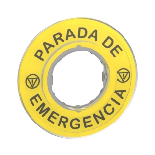 ETIQUETA AMARALO 60MM PARADA DE EMERGENCIA - SCHNEIDER