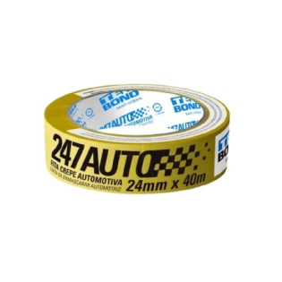 FITA CREPE 24MMX40M AMARELA AUTO - TEKBOND