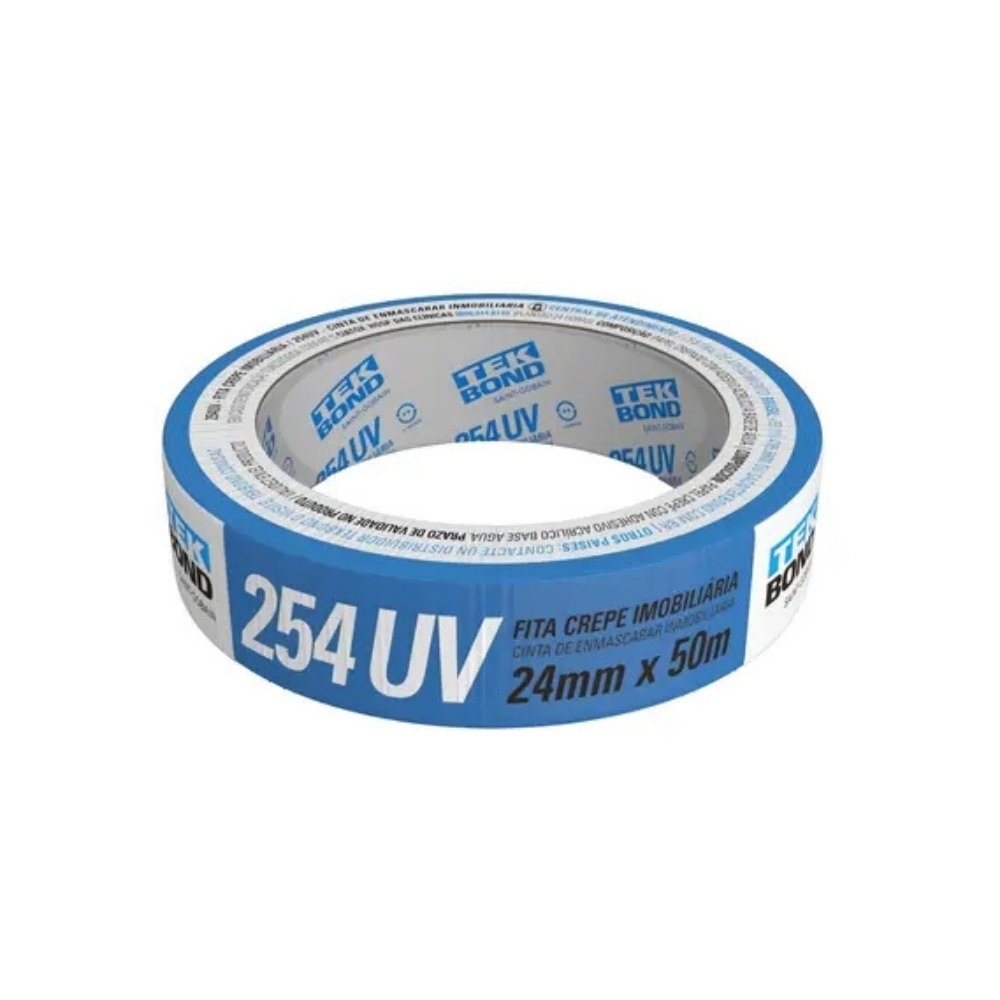 FITA CREPE 24MMX50M AZUL IMOBILIARIA 254UV - TEKBOND