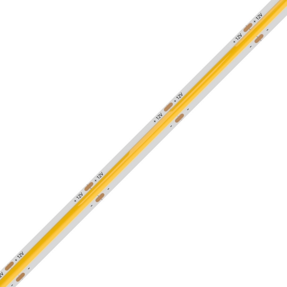 FITA LED COB 10W/M 12V LUZ AMARELA 2700K 850LM IP20 COM 5 METROS - LUMINATTI