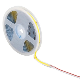 FITA LED COB 18W/M 12V LUZ AMARELA 3000K 1800LM IP20 ROLO 5 METROS - GAYA