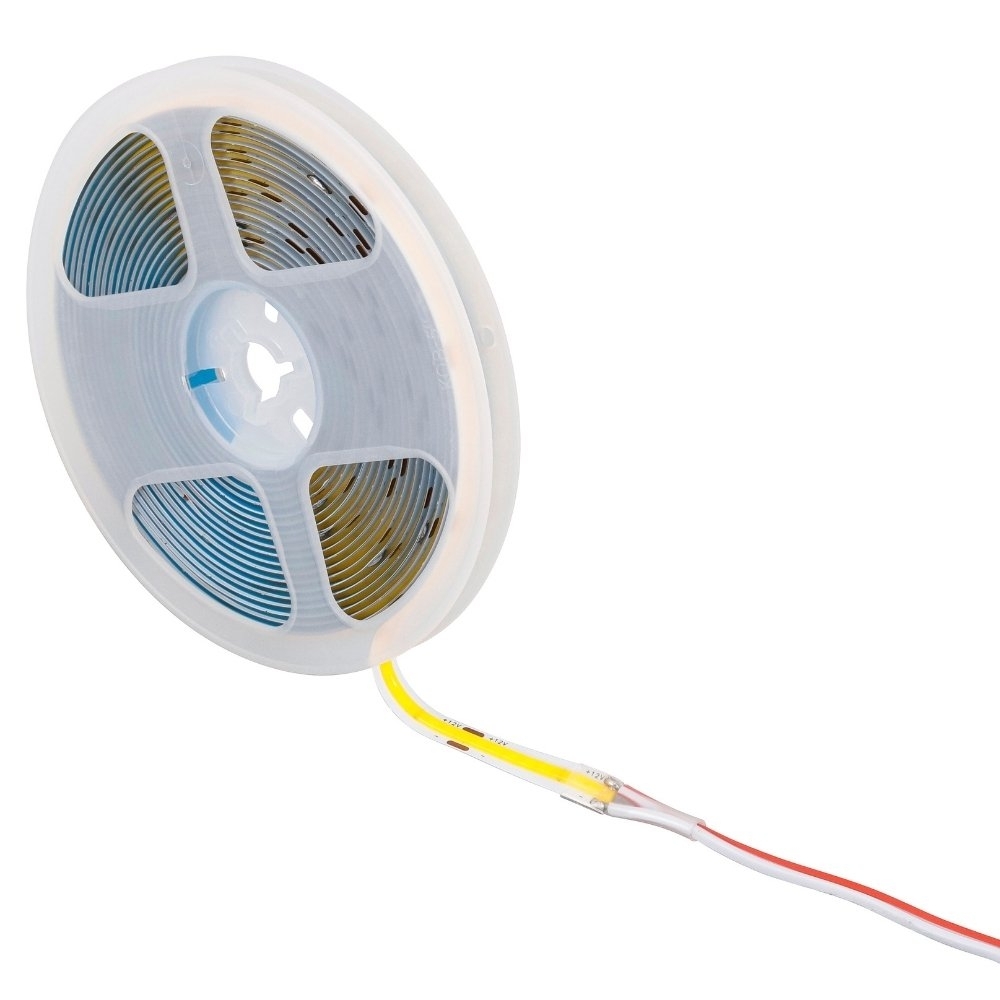 FITA LED COB 9W/M 12V LUZ AMARELA 3000K 900LM IP20 ROLO 5 METROS - GAYA