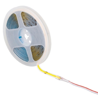 FITA LED COB 9W/M 12V LUZ AMARELA 3000K 900LM IP20 ROLO 5 METROS - GAYA