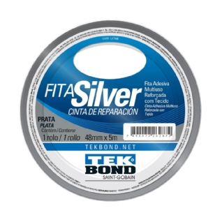 FITA SILVER TAPE CINZA 48MM 5 METROS - TEKBOND