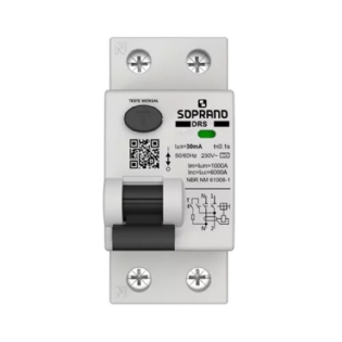INTERRUPTOR DIFERENCIAL DR BIPOLAR 80A 30MA CLASSE AC - SOPRANO