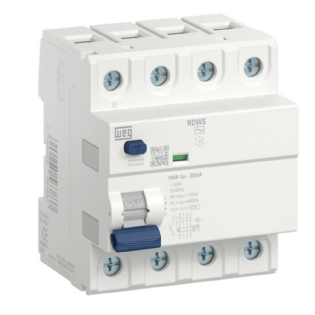 INTERRUPTOR DIFERENCIAL DR 4 POLO 100A 30MA CLASSE AC - WEG