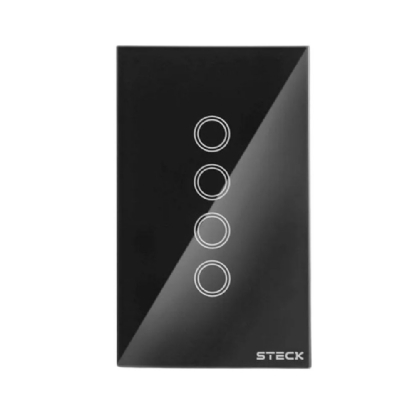INTERRUPTOR SMART 4 TOUCH 4X2 PRETO - STECK
