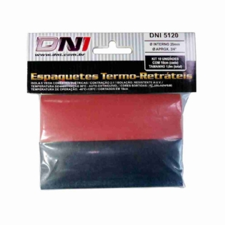 KIT ESPAGUETE TERMO-RETRATIL 20MM COM 10 PECAS 10CM - DNI