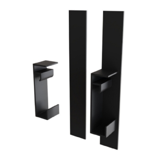 KIT FIXACAO PARA PERFIL SOBREPOR 12MM RODAPE PRETO - LUMINATTI