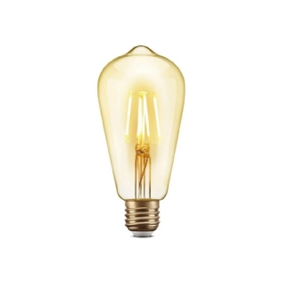 Lampada Filamento Carbono ST64 40W 220V Luz Amarela E27 - Elgin