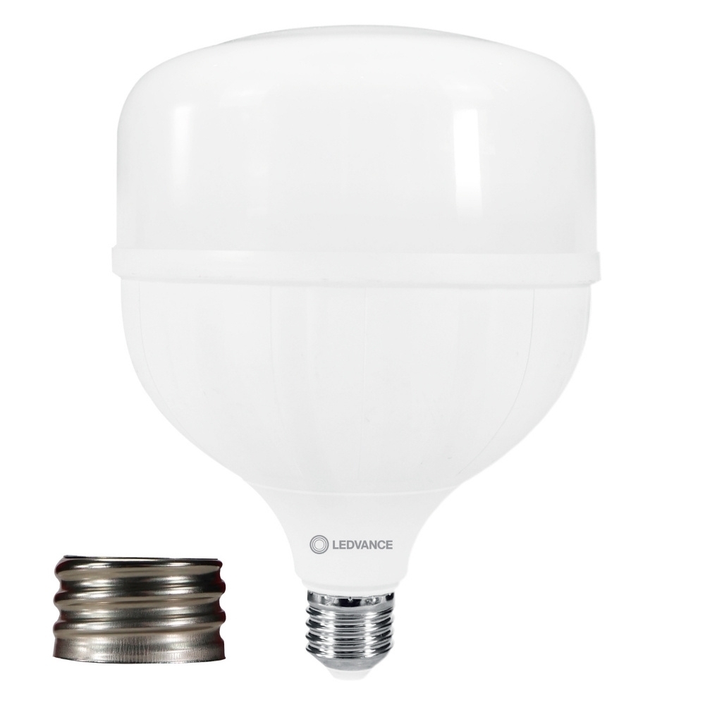 LAMPADA LED ALTA POTENCIA E27 65W BIVOLT LUZ BRANCA 6500K COM ADAPTADOR E40 - LEDVANCE