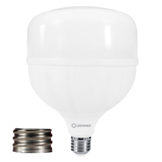 LAMPADA LED ALTA POTENCIA E27 65W BIVOLT LUZ BRANCA 6500K COM ADAPTADOR E40 - LEDVANCE
